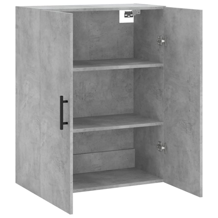 Dulap cu montaj pe perete, gri beton, 69,5x34x90 cm - WALTI WALTI
