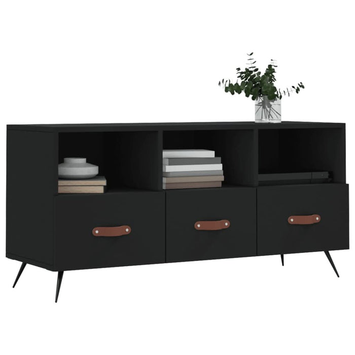 Dulap TV, negru, 102x36x50 cm, lemn prelucrat - WALTI WALTI