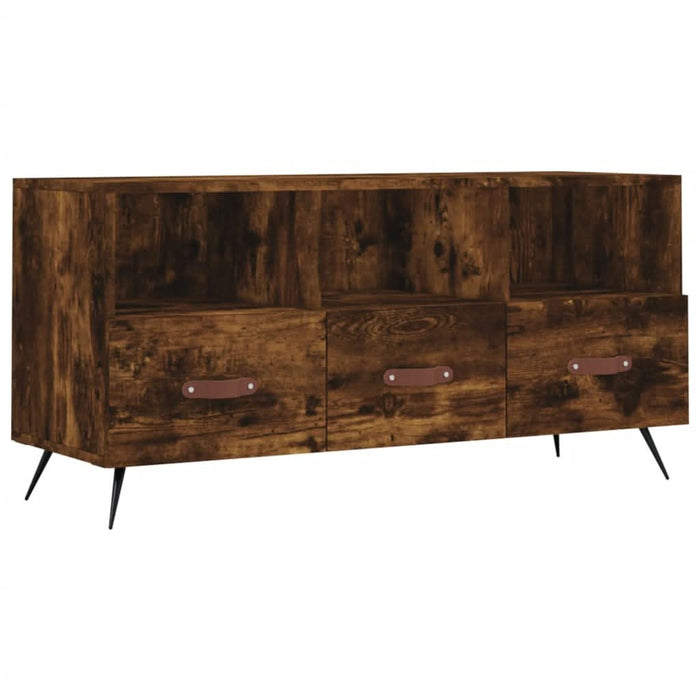 Dulap TV stejar afumat, 102x36x50 cm, lemn prelucrat - WALTI WALTI