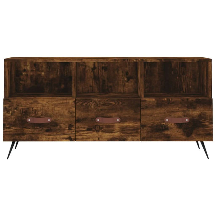 Dulap TV stejar afumat, 102x36x50 cm, lemn prelucrat - WALTI WALTI