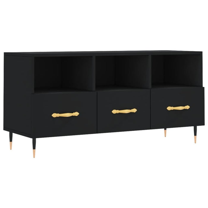 Dulap TV, negru, 102x36x50 cm, lemn prelucrat - WALTI WALTI