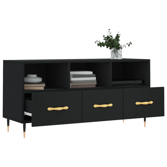 Dulap TV, negru, 102x36x50 cm, lemn prelucrat - WALTI WALTI