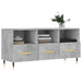 Dulap TV, gri beton, 102x36x50 cm, lemn prelucrat - WALTI WALTI