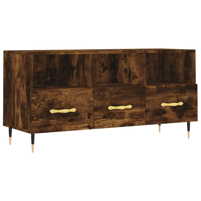 Dulap TV stejar afumat, 102x36x50 cm, lemn prelucrat - WALTI WALTI