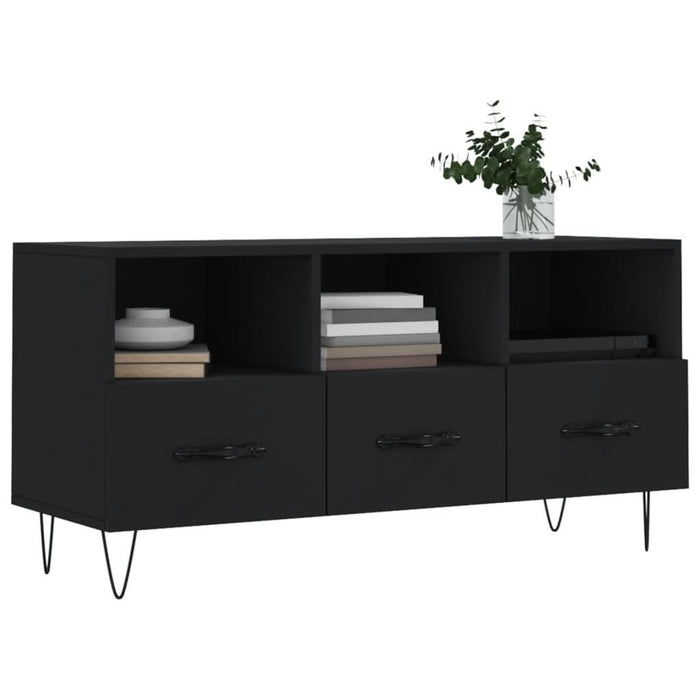 Dulap TV, negru, 102x36x50 cm, lemn prelucrat - WALTI WALTI