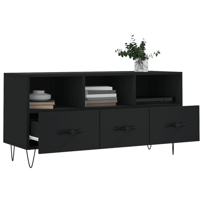 Dulap TV, negru, 102x36x50 cm, lemn prelucrat - WALTI WALTI