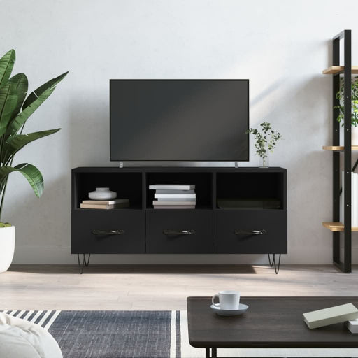 Dulap TV, negru, 102x36x50 cm, lemn prelucrat - WALTI WALTI