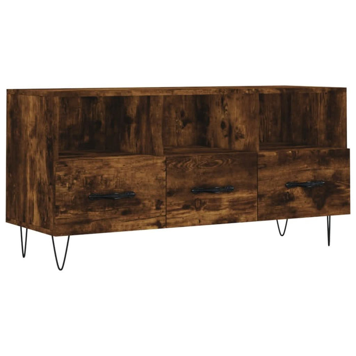Dulap TV stejar afumat, 102x36x50 cm, lemn prelucrat - WALTI WALTI