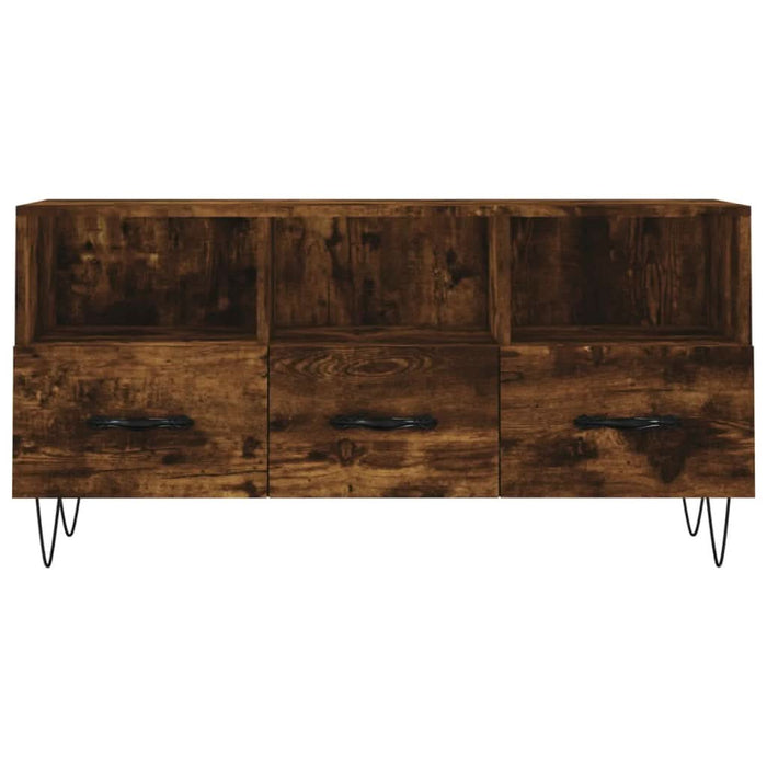 Dulap TV stejar afumat, 102x36x50 cm, lemn prelucrat - WALTI WALTI