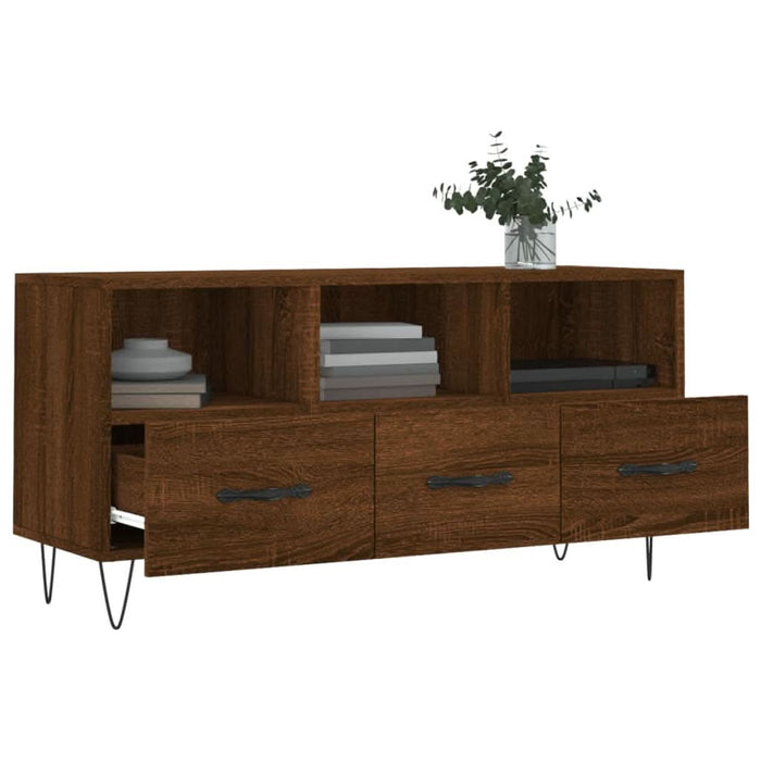 Dulap TV stejar maro 102x36x50 cm, lemn prelucrat - WALTI WALTI