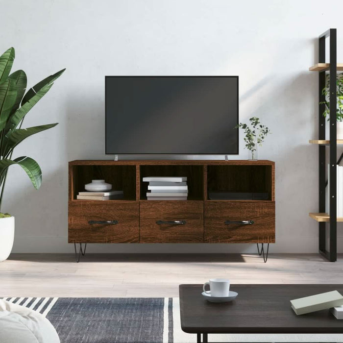 Dulap TV stejar maro 102x36x50 cm, lemn prelucrat - WALTI WALTI