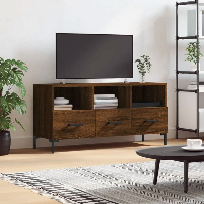 Dulap TV stejar maro 102x36x50 cm, lemn prelucrat - WALTI WALTI