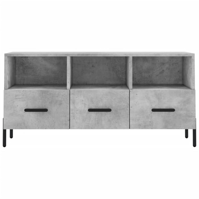 Dulap TV, gri beton, 102x36x50 cm, lemn prelucrat - WALTI WALTI
