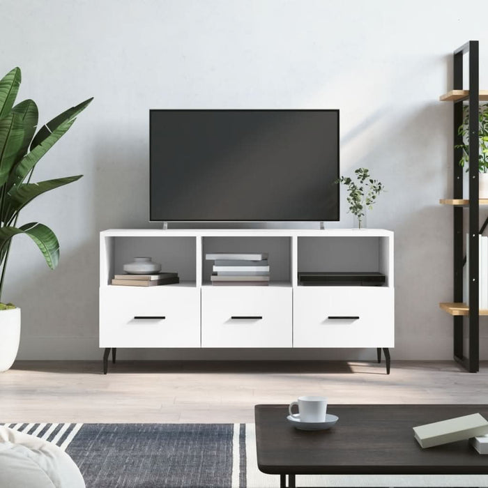 Dulap TV, alb, 102x36x50 cm, lemn prelucrat - WALTI WALTI