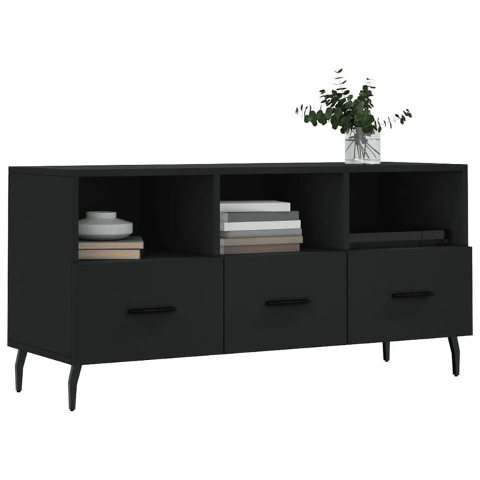 Dulap TV, negru, 102x36x50 cm, lemn prelucrat - WALTI WALTI