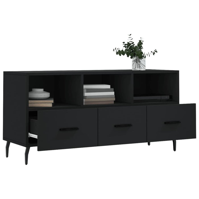 Dulap TV, negru, 102x36x50 cm, lemn prelucrat - WALTI WALTI