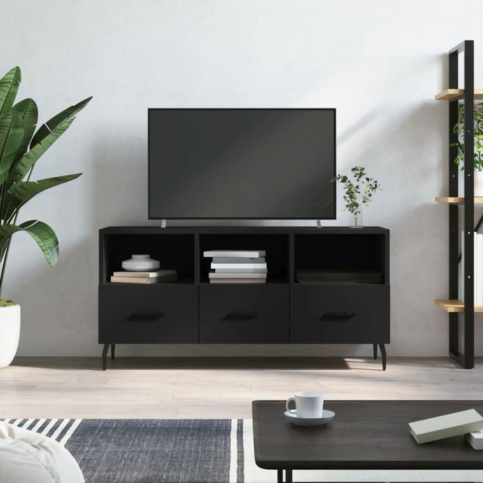 Dulap TV, negru, 102x36x50 cm, lemn prelucrat - WALTI WALTI