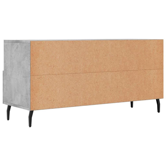 Dulap TV, gri beton, 102x36x50 cm, lemn prelucrat - WALTI WALTI