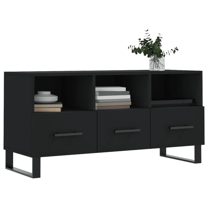 Dulap TV, negru, 102x36x50 cm, lemn prelucrat - WALTI WALTI