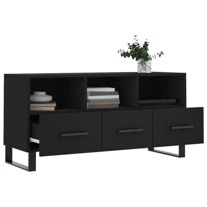 Dulap TV, negru, 102x36x50 cm, lemn prelucrat - WALTI WALTI