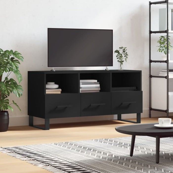 Dulap TV, negru, 102x36x50 cm, lemn prelucrat - WALTI WALTI