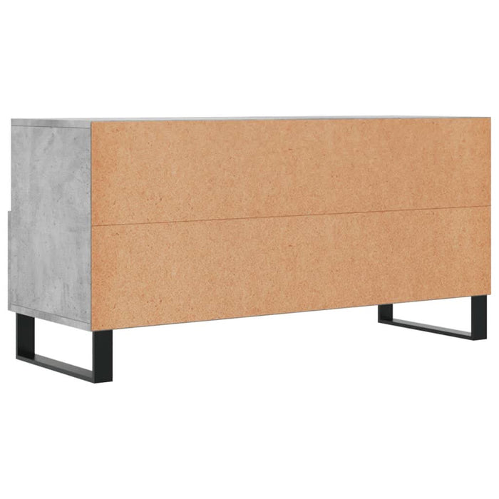 Dulap TV, gri beton, 102x36x50 cm, lemn prelucrat - WALTI WALTI