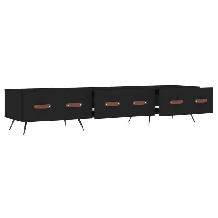 Dulap TV, negru, 150x36x30 cm, lemn prelucrat - WALTI WALTI