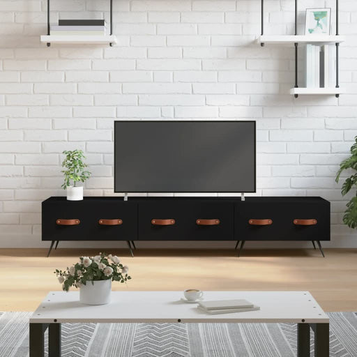 Dulap TV, negru, 150x36x30 cm, lemn prelucrat - WALTI WALTI