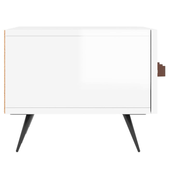 Comodă TV, alb extralucios, 150x36x30 cm, lemn prelucrat - WALTI WALTI