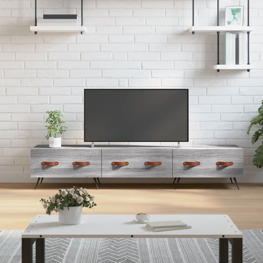 Dulap TV, gri sonoma, 150x36x30 cm, lemn prelucrat - WALTI WALTI