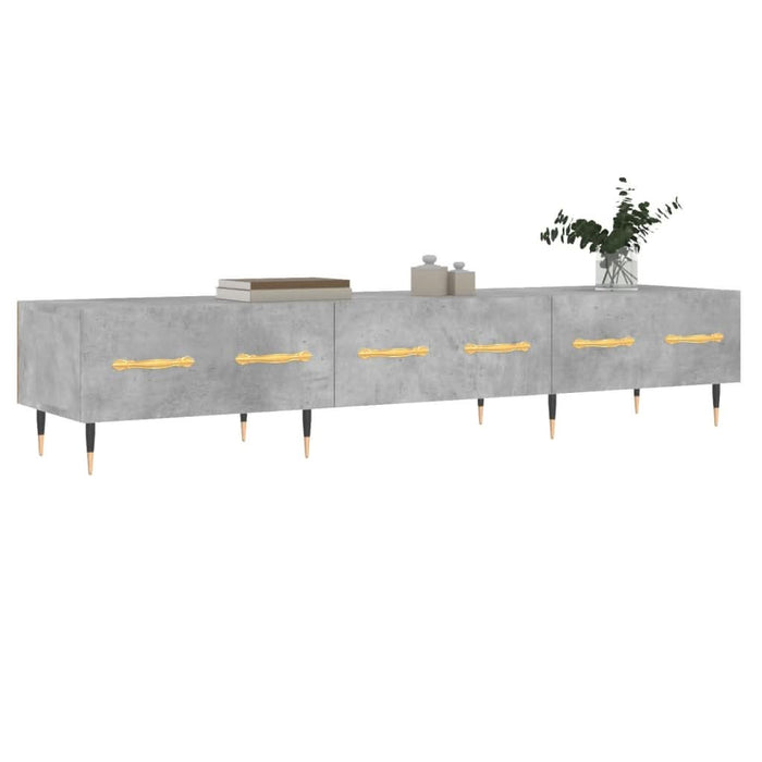 Comodă TV, gri beton, 150x36x30 cm, lemn prelucrat - WALTI WALTI