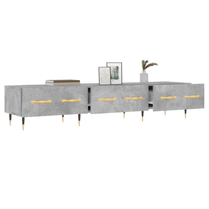 Comodă TV, gri beton, 150x36x30 cm, lemn prelucrat - WALTI WALTI