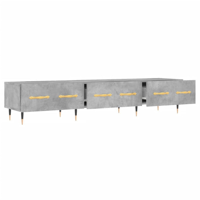 Comodă TV, gri beton, 150x36x30 cm, lemn prelucrat - WALTI WALTI
