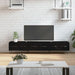 Dulap TV, negru, 150x36x30 cm, lemn prelucrat - WALTI WALTI