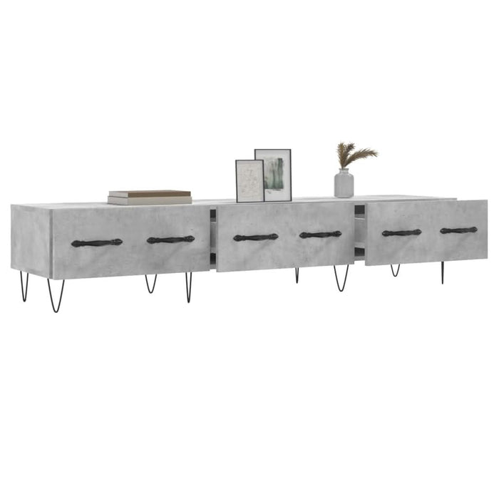 Comodă TV, gri beton, 150x36x30 cm, lemn prelucrat - WALTI WALTI