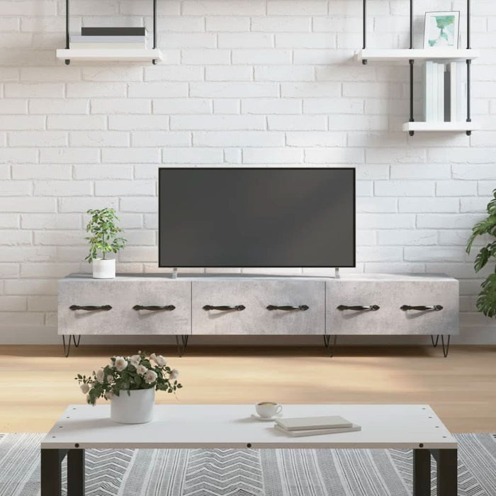 Comodă TV, gri beton, 150x36x30 cm, lemn prelucrat - WALTI WALTI