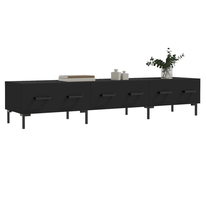 Dulap TV, negru, 150x36x30 cm, lemn prelucrat - WALTI WALTI