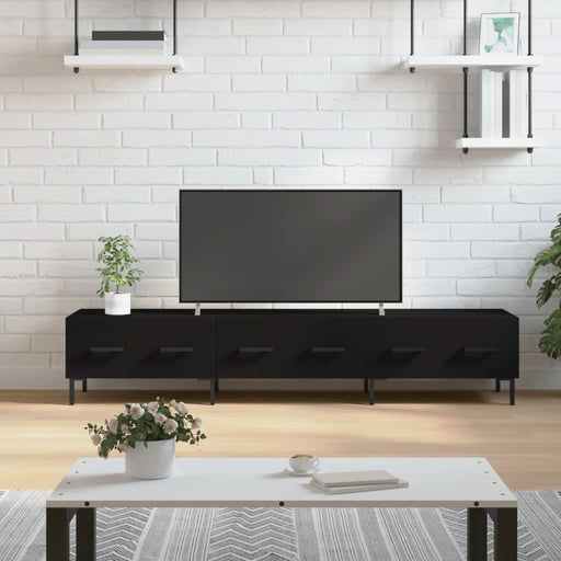 Dulap TV, negru, 150x36x30 cm, lemn prelucrat - WALTI WALTI