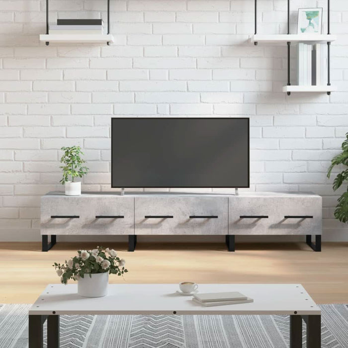 Comodă TV, gri beton, 150x36x30 cm, lemn prelucrat - WALTI WALTI