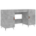 Birou, gri beton, 140x50x75 cm, lemn compozit - WALTI WALTI
