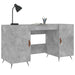 Birou, gri beton, 140x50x75 cm, lemn compozit - WALTI WALTI