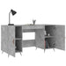 Birou, gri beton, 140x50x75 cm, lemn compozit - WALTI WALTI