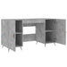 Birou, gri beton, 140x50x75 cm, lemn compozit - WALTI WALTI