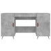 Birou, gri beton, 140x50x75 cm, lemn compozit - WALTI WALTI