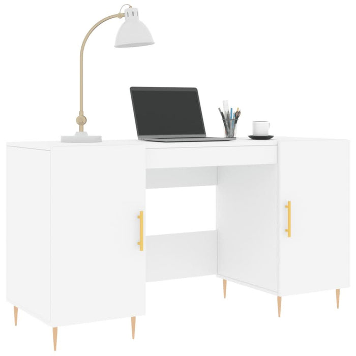 Birou, alb, 140x50x75 cm, lemn compozit - WALTI WALTI