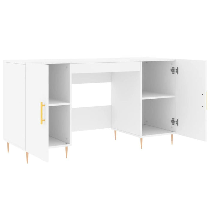 Birou, alb, 140x50x75 cm, lemn compozit - WALTI WALTI