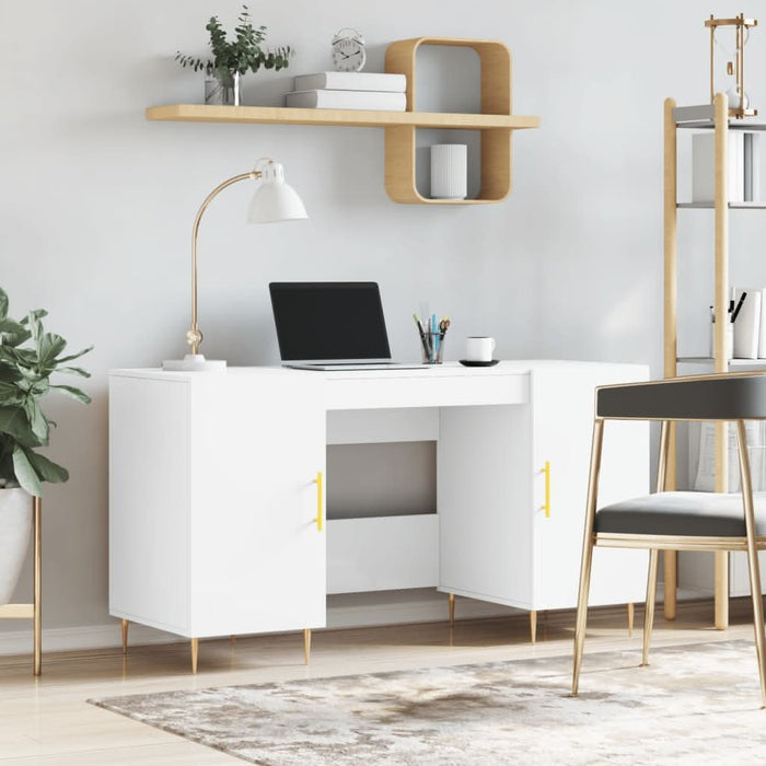 Birou, alb, 140x50x75 cm, lemn compozit - WALTI WALTI