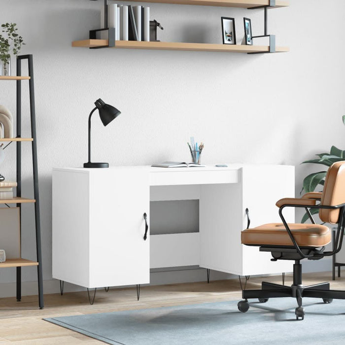 Birou, alb, 140x50x75 cm, lemn compozit - WALTI WALTI