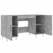 Birou, gri beton, 140x50x75 cm, lemn compozit - WALTI WALTI