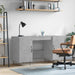 Birou, gri beton, 140x50x75 cm, lemn compozit - WALTI WALTI